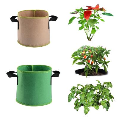 China 10 Gallon Durable Round Fabric Pot Breathable Jute Eco-Friendly Felt Growing Bag Non Woven for sale