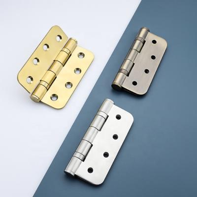 China Strong Load Bearing 4 Inch Antibrass Modern Stainless Steel Silver Gold American Door Hinges for sale