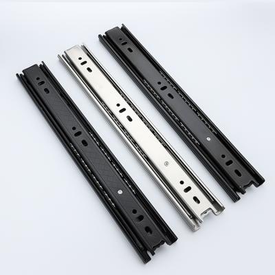 China Modern European Type Cold Rolled Steel Slides 10inch - 20inch Drawer Slides Full Extension 3 Times Push To Open Furniture Steel Slides for sale