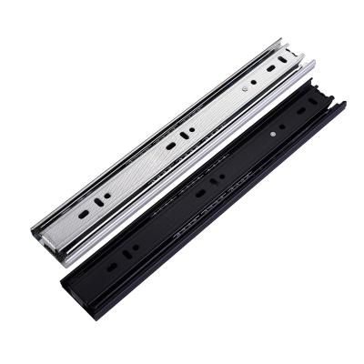 China Modern Warehouse 45mm Drawer Slide Funiture Cabinet Desk Drawer Slide Rail Cold Rolled Steel Silent Slide 8-24inch for sale