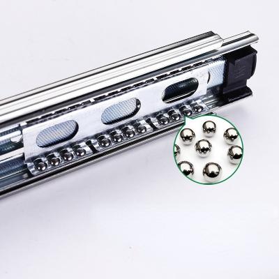 China Modern Wholesale Hardware Cabinet Furniture Ball Bearing Drawer Slide Black/Zinc 3 Times Plating Cold Rolled Steel Drawer Slide for sale