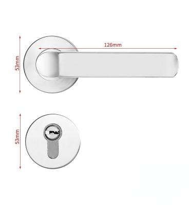 China SUS201Stainless Furniture Hardware Door Handle Lock 2022 Antique Aluminum Alloy Interior Door Handles Modern Steel Lock for sale