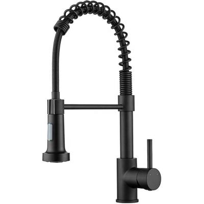 China Sense Faucets Factory Direct Sale Matte Black Single Lever Kitchen Faucet Pull Out Sink Kitchen Faucet With Good Price for sale