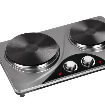 China Temperature Adjustable 2 Burner Hot Plate for sale