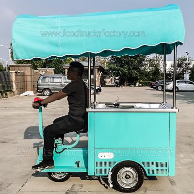 China Temperature adjustable from -180 5 to italy 3 wheeler piaggio monkey vespa mobile car truck electric freezers degress motor tricycle food cart for ice cream for sale