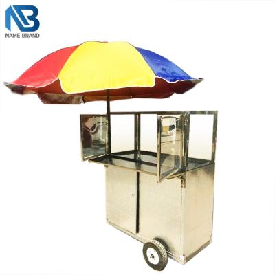 China Winery china street push food cart small mini mobile outdoor burger trailer hot dog food truck for sale