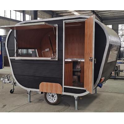 China Outdoor cafe cafe kiosk stainless steel work tables NMB China hot dog truck mobile foodtrailer burger catering van trailer for sale