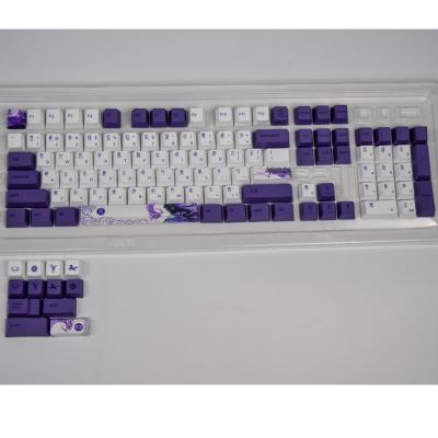 China Tang Dynasty Wireless Purple 104+9 Full Pbt Keycaps Set OEM Dye-Substrated Keycaps For MX 104 87 61 ANSI 108 Mechanical Keyboard for sale