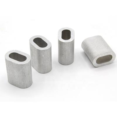 China Chinese Supplier Wire Rope Fittings DIN3093 Oval Sleeve Aluminum Crimp Ferrule for sale