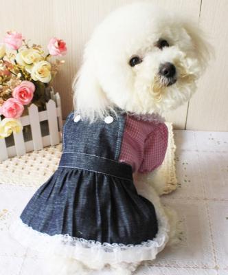 China 2012 new style cute dog jean skirt dog clothes for sale