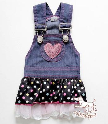 China Popular chiffon dog skirt, cool jean material together with sexy skirt design for sale