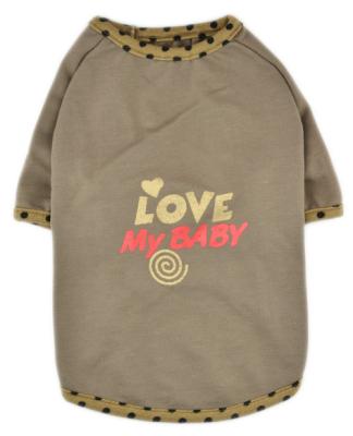 China Gray color dog clothes cotton T-shirt for sale