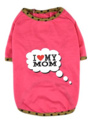 China Best Sell I Love My Mom/Dad Printed Dog Puppy Clothes Shirt Dress Pet Costumes for sale