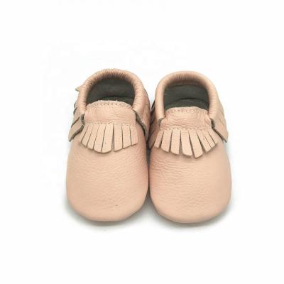 China Wholesale Breathable Baby Moccasin Soft Unique Toddler Boy and Girls Leather Trim Shoes First Walker Shoes High Quality for sale