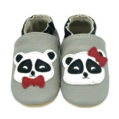 China New Style Baby Leather Panda Shoes Toddler Soft Sole Infant Baby Boy Prewalker Anti-slippery Shoes for sale