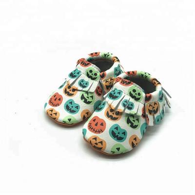 China New Printed Baby Moccasins Baby Crib Shoes Waterproof Soft Sole Infant Gift Children's Crib Shoes for sale