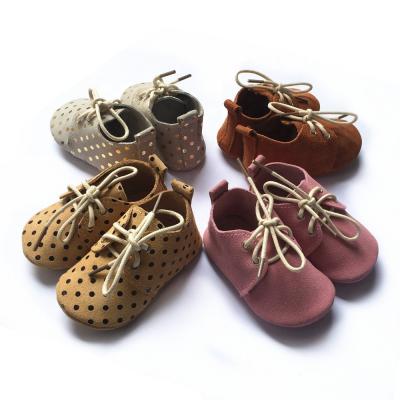 China Breathable Hot Selling Baby Suede Leather Shoes For Girls And Boys for sale