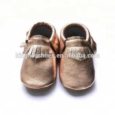 China Rose Gold Baby Moccasin Soft Rubber Sole Rubber Shoes Kids Sole Shoes for sale