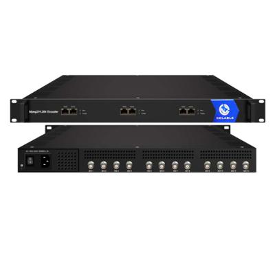 China Digital TV Head-end System 12 Port Analog Audio Video to IP Flame mpeg2/h.264 multicast ip digital video broadcasting encoder COL5181K for sale