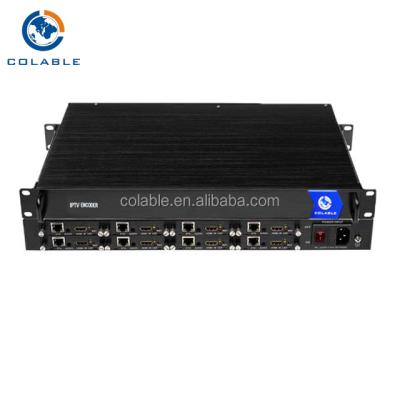 China Cheapest 8channels HLS RTMP Mpeg4/H.264 HD iptv hardware encoder for hotel iptv solution COL8108H COL8108H for sale