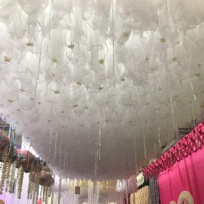 China Factory Price Ceiling Cloud Wire Decoration Eco-friendly Hanging Drapes Hotel Banquet Ceiling Decoration Party Event Supplies for sale