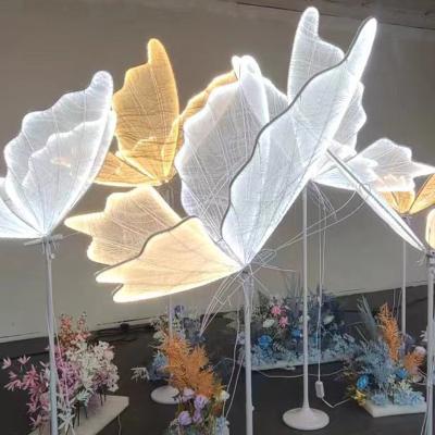 China Contemporary Creative Romantic Easily Assembled Design LED Butterfly Flower Lamp Decoration Wedding Party Event Standing Lights for sale