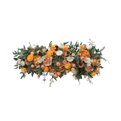 China Handmake Delicate Arch Flowers Artificial Rose Flower Arrangement Arch Flower Panels For Wedding for sale