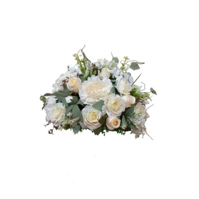 China Hot Selling Handmake Artificial Silk Flower Ball Arrangements For Wedding Centerpiece Flower Ball for sale