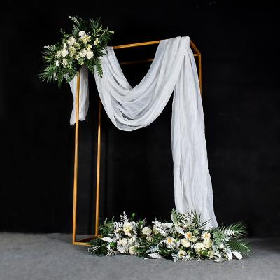 China 2.0*1.2*0.5m Iron 3D Square Stand View Flower Balloon Stand Shelf For Wedding Backdrop Party Decoration for sale