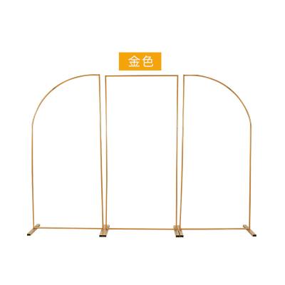 China Durable Three Piece Set Wedding Arch Balloon Stand Backdrop Metal Painting Shelf Wedding Party Supplies for sale