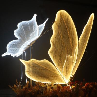 China Beautiful Wedding Decorations Wedding Decorations Butterfly LED Light Party Background Ceiling Butterfly Light Wedding Centerpiece Event Decor Romantic for sale