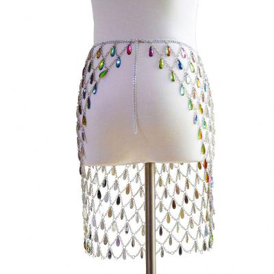 China 2022 New Wholesale Fashion Crystal Body Skirt Waist Chains Body Accessories Cute Jewelry for sale