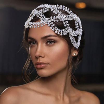 China New 2022 Alloy Luxury Handmade Flowers Wedding Soft Headband Crystal Bridal Headpiece Tiara Hair Jewelry Accessories Rhinestone for sale