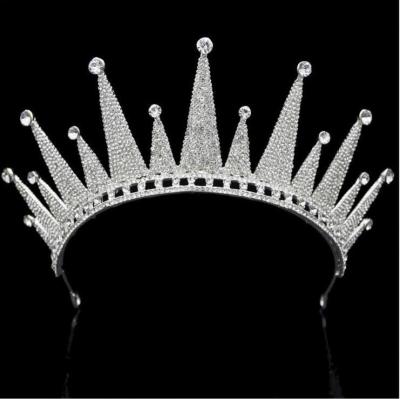 China Phone Line Silver Crystal Queen Princess Tiara Crown Women Wedding Pageant Prom Bridal Hair Ornaments Headdress Hair Jewelry Accessories for sale