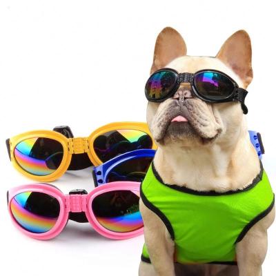 China Selling UV Dog Cat Accessories Pet Supplies Sunglasses Small Medium Large Dog Foldable Glass 6 Color Pet Sunglasses New Best for sale