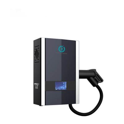 China Low Power Consumption Factory Type2 Plug RFID 7KW EV Charger European Level 2 Wall Mounted Electric Car EV Charging Station for sale