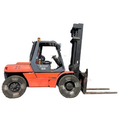 China Nice Performance Japan Original TOYOTA FD80 8ton Diesel Forklift Truck for Warehouse for sale