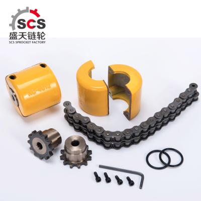 China Transmission machine C45 chain sprockets and coupling chain from China SCS sprocket factory for sale for sale