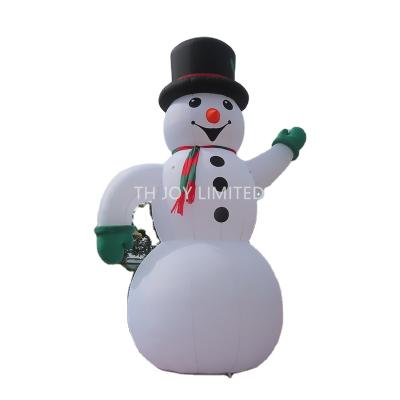 China Out door amusement free air boat,customized inflatable snowman cartoon,outdoor holiday inflatable snowman model for party for sale