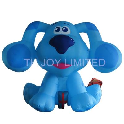 China Fun Free Shipping! 3m Outdoor Decoration Dog Model Commercial Inflatable Cartoon Inflatable Big Dog Balloon For Promotion for sale