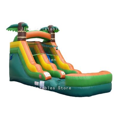 China Indoor or outdoor play free shipping! 8x4x5mh Inflatable Water Slide Jungle Outdoor Pool Slide Inflatable Water Slide for sale