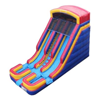 China Fun Free Shipping! 9x5x6mh large slide with inflatable commercial water pool double ladder slide for sale for sale