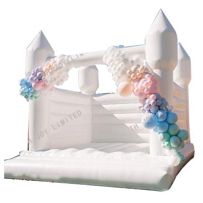 China Fun Free Shipping! Hot Sale 4x4m Bounce House Wedding Bouncy Castle Commercial White Jumping House Moonwalk Bouncer for sale