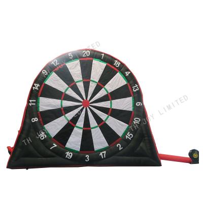 China Fun Free Shipping! 4m Outdoor Inflatable Soccer Football Dart Double Face Game Balls Inflatable Kicks Dart Board Game for sale