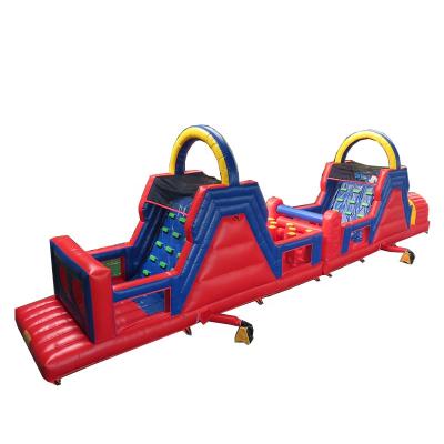 China 17x3x4.5mh Inflatable Giant Outdoor Obstacle Game Challenges Party Extreme Obstacle Course For Hire for sale