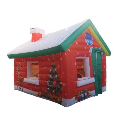 China Fun Free Shipping! 4X3x3mh Party House Christmas Cave Christmas Inflatable House Full Printing Outdoor Event Decoration for sale