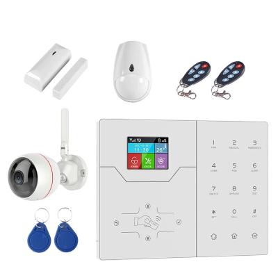 China Smartsecurity Contact ID SIA DC09 Professional Burglar Alarm Panel color screen touch home alarm host WiFi Residential Intrusion Alarm System for sale