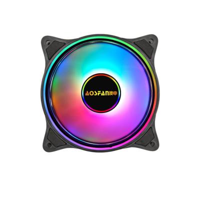 China Computer case FL13 aoshen cooler rainbow 120mm computer RGB fan cooling No. 2 outside 7 colors inside 3 colors for sale