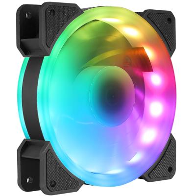 China Computer Case aoshen FW57 RGB Double Ring Gaming Computer Case Fan Factory OEM Computer PC Case Fan Quality Control Single Cooler FW57 RGB for sale