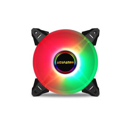 China aoshen 2022 hot promotional computer case new 12Cm 120Mm RGB fan led pc computer case fan for sale